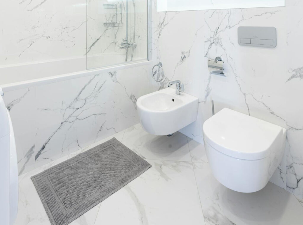 Toilet and bided - smart bathroom.